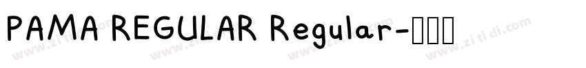 PAMA REGULAR Regular字体转换